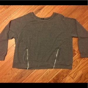 Gray zipper sweater